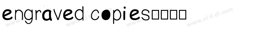 engraved copies字体转换